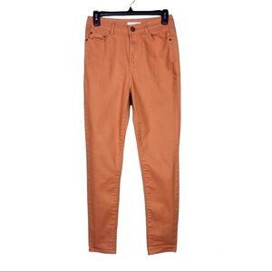 Dillard's Copper Key Orange 5-Pocket Stretch High Rise Skinny Jeans Size 5
